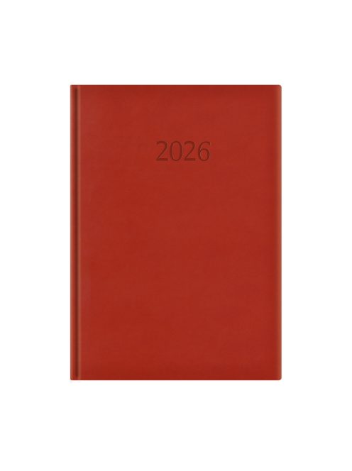 Wide A4 napi határidőnapló bordó - 2026