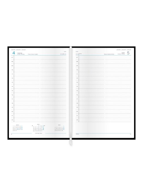 Wide A4 napi határidőnapló bordó - 2026