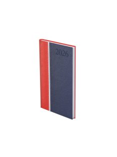 Groovy B5 álló zsebnaptár bordó-fehér-kék - 2026