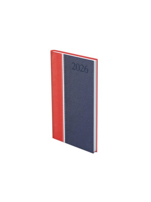 Groovy B5 álló zsebnaptár bordó-fehér-kék - 2026